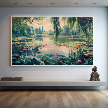 Peinture De Paysage Avec Étang